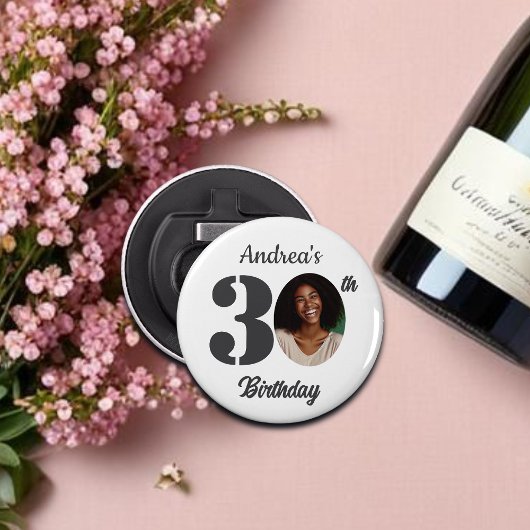 30歳の誕生日パーティーの思い出の写真ギフト 栓抜き