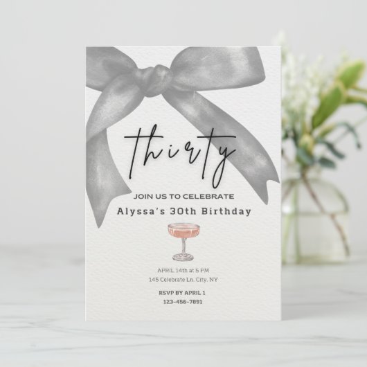 30歳の誕生日パーティーの招待状 招待状 (スタンド正面)