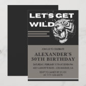 30歳の誕生日パーティーの招待状 男の子 パーティー Let's Get Wild 招待状 (正面/裏面)