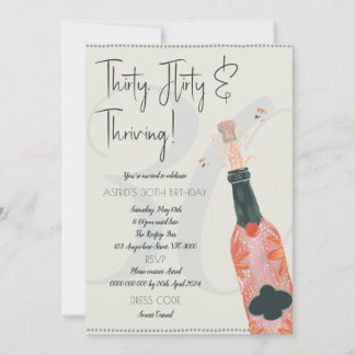 30歳の誕生日パーティーへようこそ！三十歳、楽しく生きてる！ 招待状