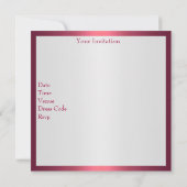 30歳の誕生日パーティージュエルボウ白ピンク 招待状 (裏面)