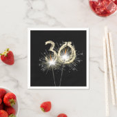30歳の誕生日パーティースパーカーズオンブラック スタンダードカクテルナプキン (インサイチュ)