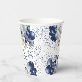 30歳の誕生日パーティーネイビーバルーン 紙コップ (右)