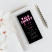 30歳の誕生日パーティーネオンピンク 招待状