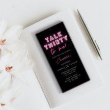 30歳の誕生日パーティーネオンピンク