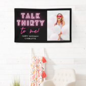 30歳の誕生日パーティーネオンピンク 横断幕 (インサイチュ)