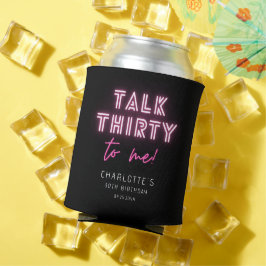 30歳の誕生日パーティーネオンピンク 缶クーラー