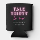 30歳の誕生日パーティーネオンピンク 缶クーラー (裏面)