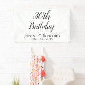 30歳の誕生日パーティーバパーソナライズされたナー 横断幕 (インサイチュ)