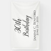 30歳の誕生日パーティーバパーソナライズされたナー 横断幕 (縦)