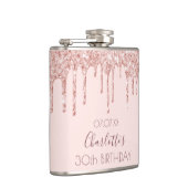 30歳の誕生日パーティーバラ金ゴールドドリップピンク フラスク (右)