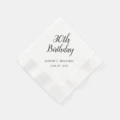 30歳の誕生日パーティーパーソナライズされたナプキンス 縁ありカクテルナプキン (角)
