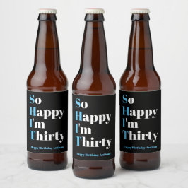 30歳の誕生日パーティービールラベル ビールラベル