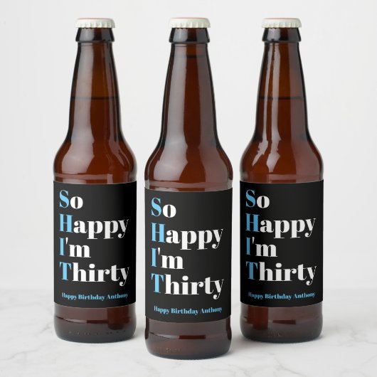 30歳の誕生日パーティービールラベル ビールラベル (ボトル)