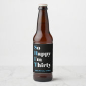 30歳の誕生日パーティービールラベル ビールラベル (正面)