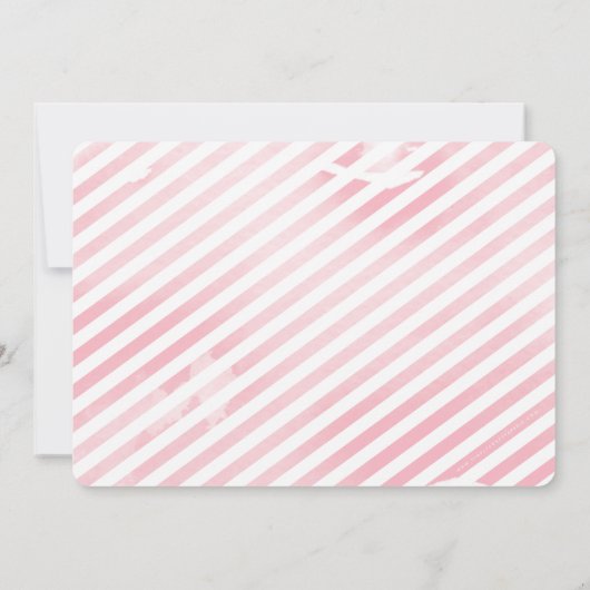 30歳の誕生日パーティーピンクの水彩水玉模様 招待状 (裏面)