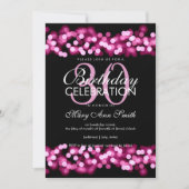 30歳の誕生日パーティーフェイクピンクハリウッドグラム 招待状 (正面)