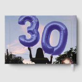 30歳の誕生日パーティーフォイル縁どネビーブルー ゲストブック (裏面)