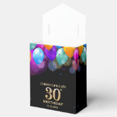 30歳の誕生日パーティーブラックと金ゴールドバルーン フェイバーボックス (オープン)