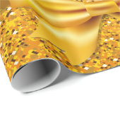 30歳の誕生日パーティーブラック金ゴールドスパークルグラーム名 ラッピングペーパー (ロールコーナー)