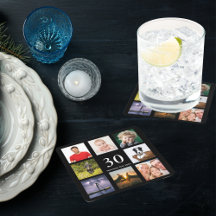 30歳の誕生日パーティーブラック・フォト・コラージュ・ガイ