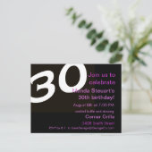 30歳の誕生日パーティーポストカード招待状 インビテーションポストカード (スタンド正面)