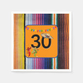 30歳の誕生日パーティーメキシコデザイン スタンダードカクテルナプキン (正面)