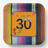 30歳の誕生日パーティーメキシコデザイン ペーパープレート (正面)
