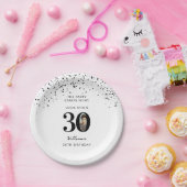 30歳の誕生日パーティールック誰が30歳の写真モダン ペーパープレート (パーティー)