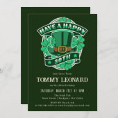 30歳の誕生日パーティーレプレショーンハットシャムロックアイルランド 招待状 (正面/裏面)