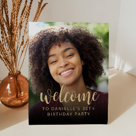 30歳の誕生日パーティー写真へようこそ 台座サイン