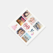 30歳の誕生日パーティー写真コラージュ スタンダードカクテルナプキン (角)