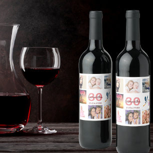 30歳の誕生日パーティー写真コラージュ ワインラベル