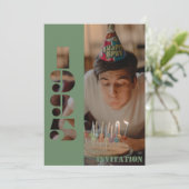 30歳の誕生日パーティー写真生まれ1995招待状 招待状 (スタンド正面)