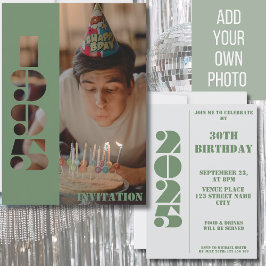 30歳の誕生日パーティー写真生まれ1995招待状 招待状