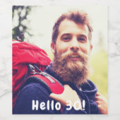 30歳の誕生日パーティー写真男おもしろい ワインラベル (シングルラベル)