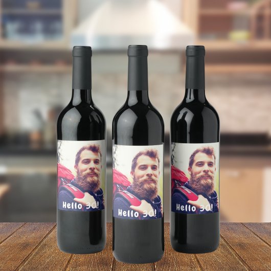 30歳の誕生日パーティー写真男おもしろい ワインラベル