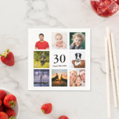 30歳の誕生日パーティー写真集の男たち スタンダードカクテルナプキン (インサイチュ)