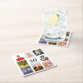 30歳の誕生日パーティー写真集の男性 スクエアペーパーコースター (インサイチュ)