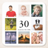 30歳の誕生日パーティー写真集の男性 スクエアペーパーコースター (正面)