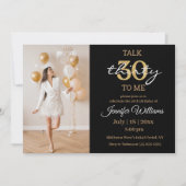 30歳の誕生日パーティー写真 招待状 (正面)