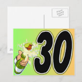 30歳の誕生日パーティー商品 インビテーションポストカード (正面/裏面)