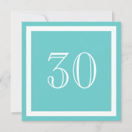 30歳の誕生日パーティー招待状 - アクア 招待状