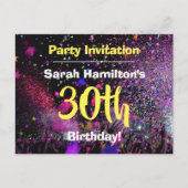 30歳の誕生日パーティー招待状 ポストカード (正面)