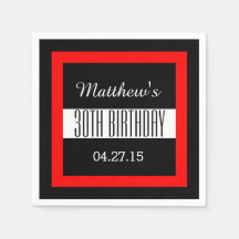 30歳の誕生日パーティー無地のカラー正方形フレームVZ4