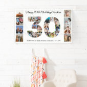 30歳の誕生日パーティー番号30フォトコラージュ 横断幕 (インサイチュ)