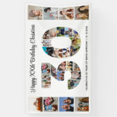 30歳の誕生日パーティー番号30フォトコラージュ 横断幕 (縦)