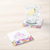 30歳の誕生日パーティー紫の野花カスタム ペーパーコースター (インサイチュ)