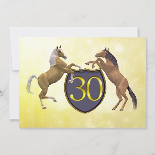 30歳の誕生日パーティー飼育馬 招待状 (正面)