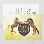 30歳の誕生日パーティー飼育馬 招待状 (正面/裏面)